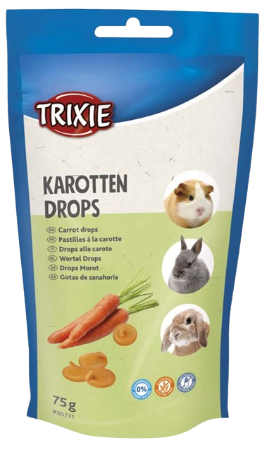 Gnagardrops glutenfri med gulrot, 75 g