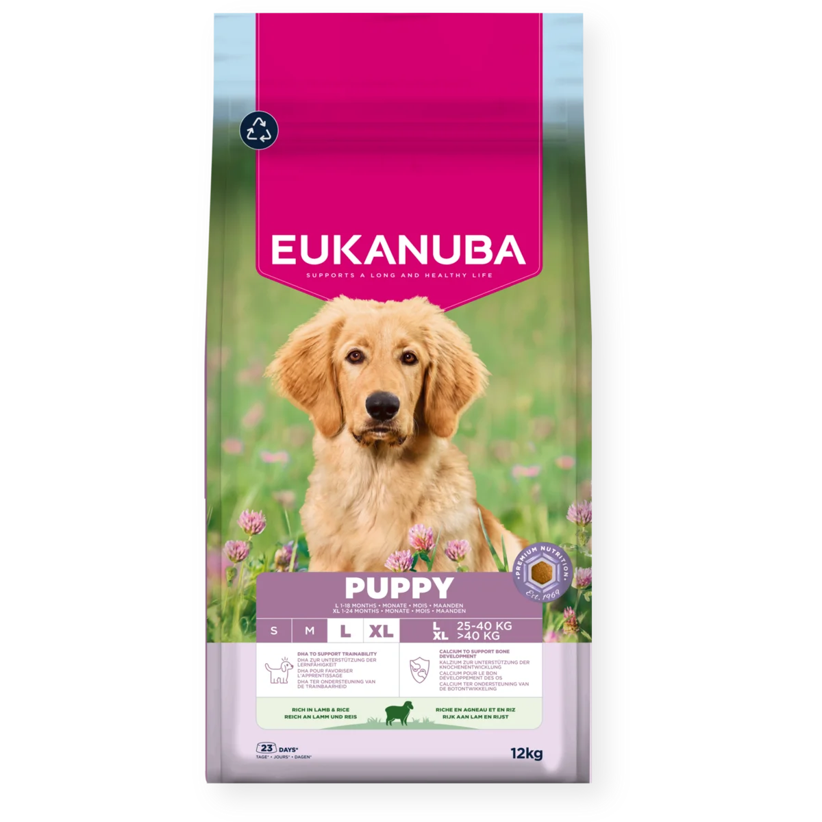 Eukanuba Dog Puppy & Junior Large Lam og ris 12 kg