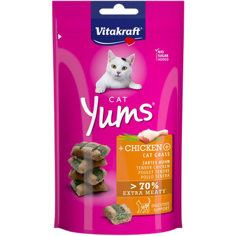 Cat-Yums kylling og kattegras 40g