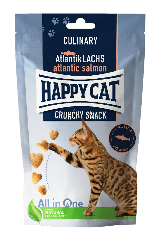 Happy Cat Crunchy Snack laks/erter 70 g