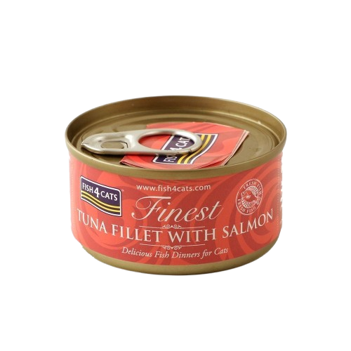 Våtfôr med tunfisk og laks