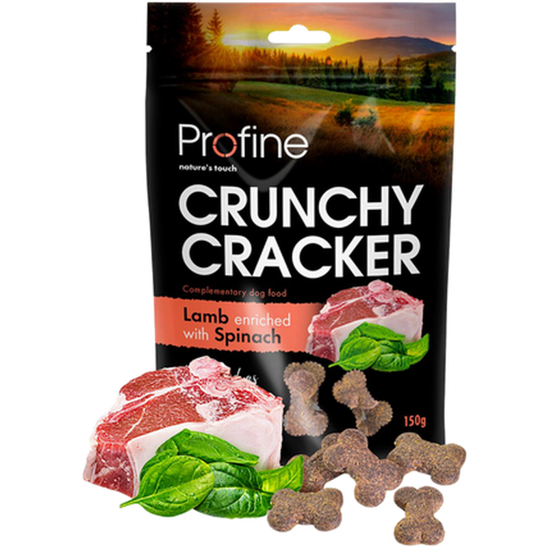 Dog Crunchy Cracker Lammekjeks beriket med spinat 150 g
