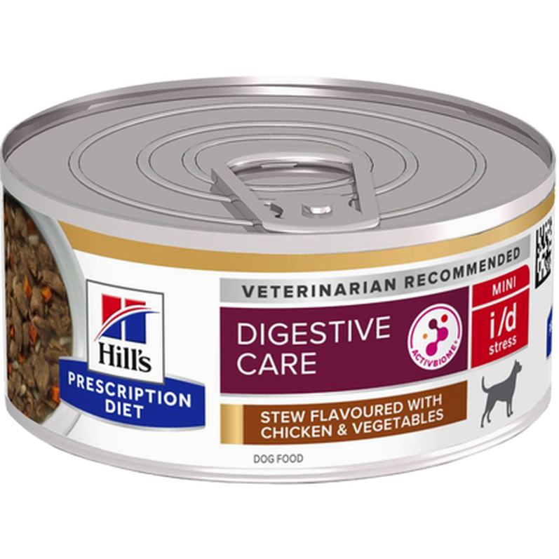 Hill's Prescription Diet Dog i/d Digestive Care Stress Mini Chicken & Veg Stew Can - Wet Dog Food