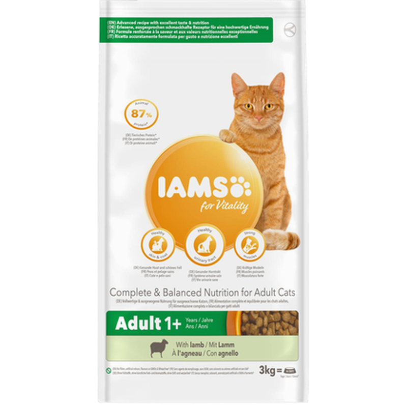 Iams - Cat Adult New Zealand Lamb & Chicken Orange 10 kg - Katt - Kattefôr - TørrfôrPetXL