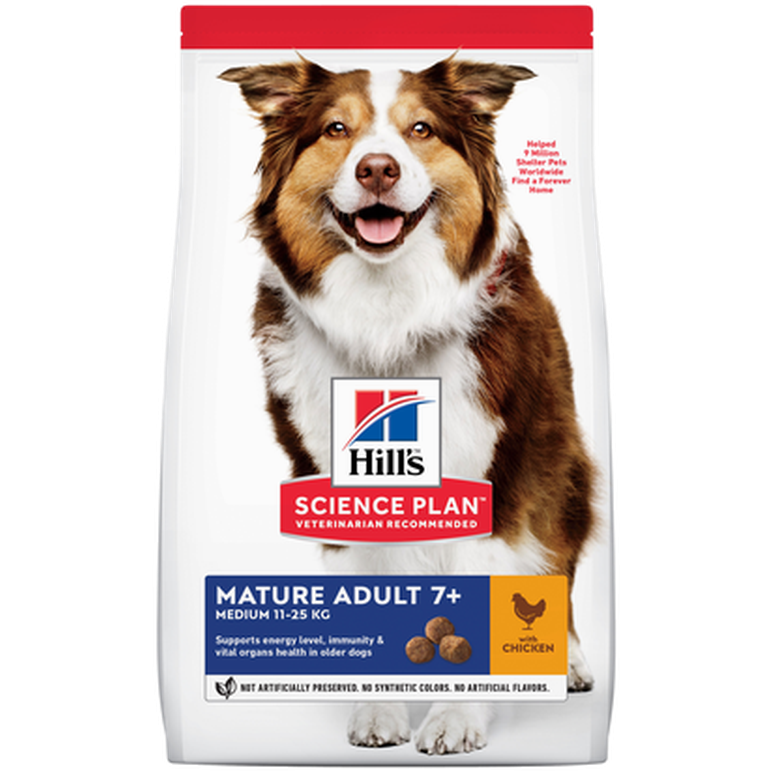 Hills Science Plan Mature Adult 7+ Medium Chicken - Dry Dog Food