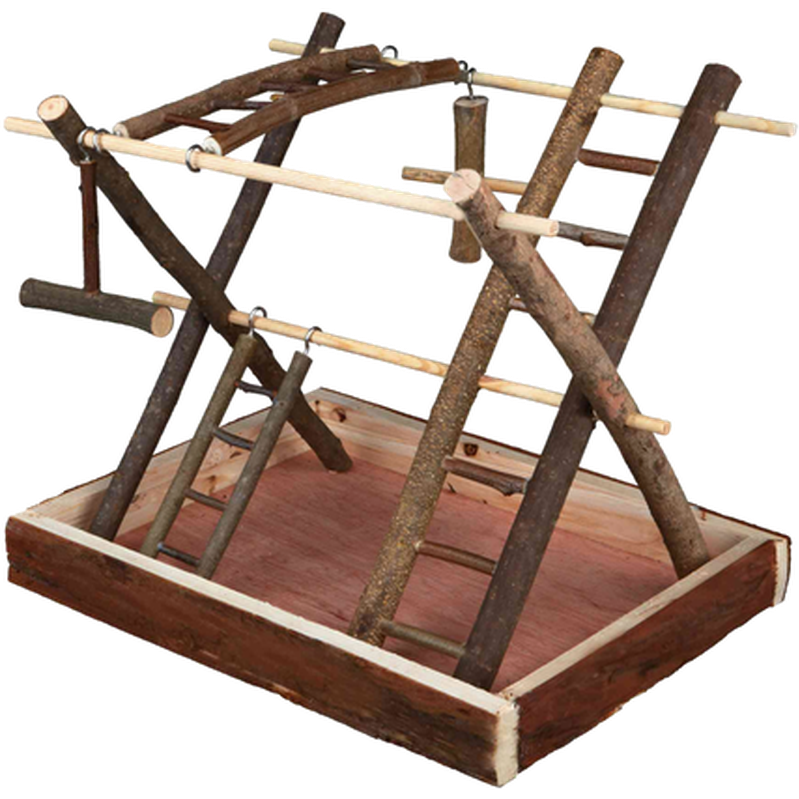 Trixie - Natural Living Lekeplass i naturlig tre brun 35 x 27 x 30 cm - Fugl - LekerPetXL