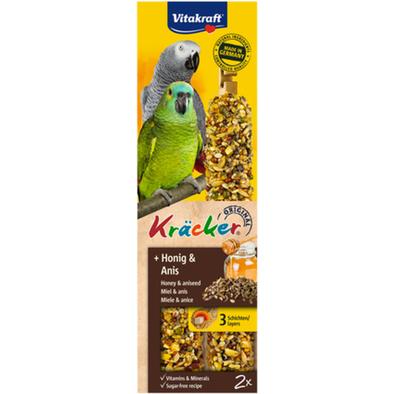 Vitakraft Kjeks Papegøye honning og anis 2-pk.