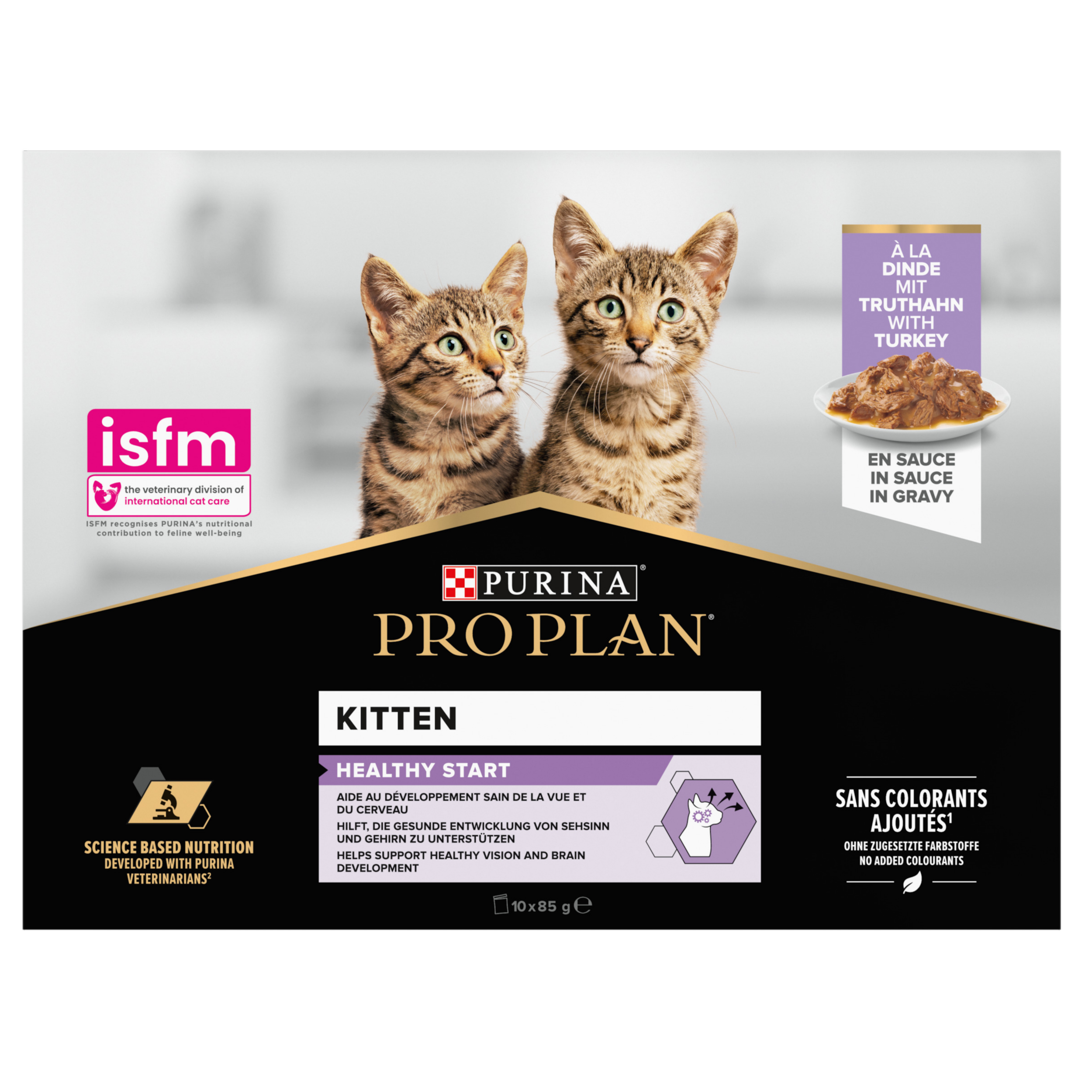 Cat Wet Kitten Healthy Start med kalkun i saus 85 g x 10 stk.