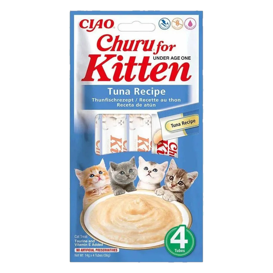 Churu Churu Kattegodbit Kitten Tunfisk 4-pakning
