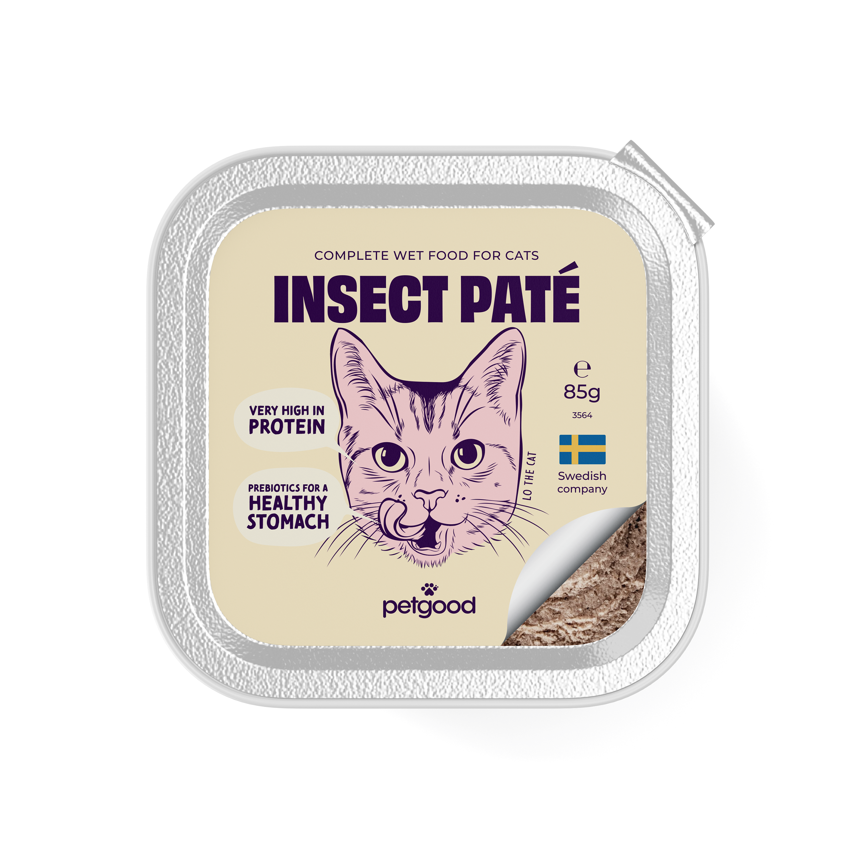 Insektbasert våtfôr for voksne katter