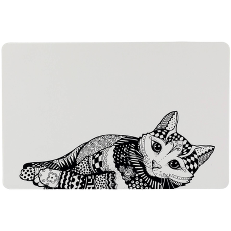 Zentangle bordskåner hvit 44 cm