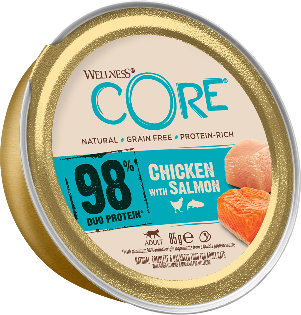 CORE Petfood Cat 98% Kylling / Laksepaté