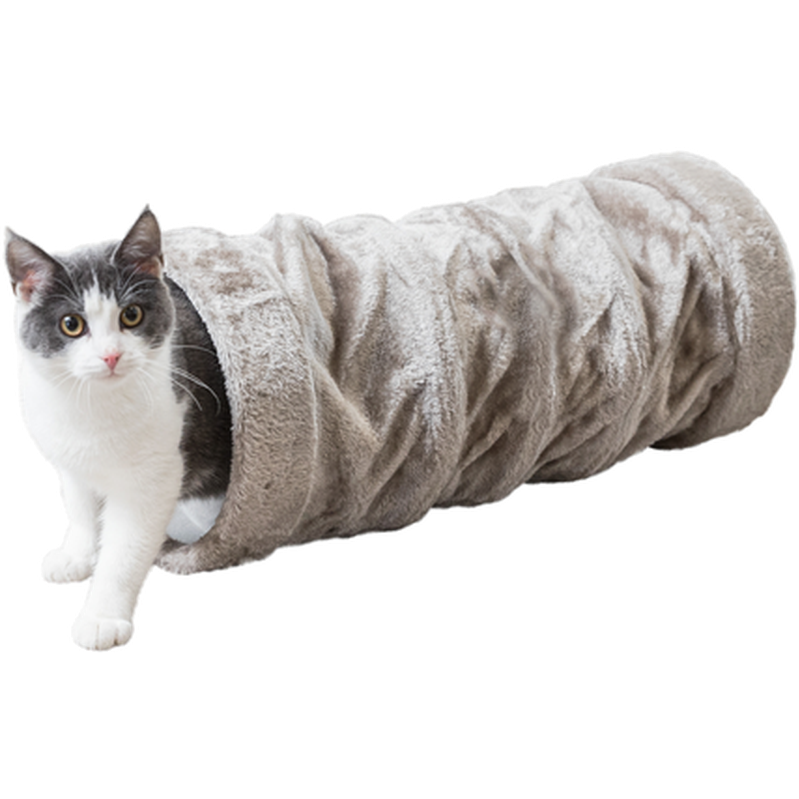 Leketunnel i plysj Grå 60 cm