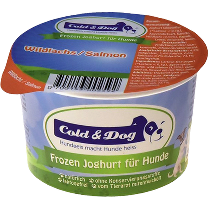 Cold and Dog Frossen yoghurtis med villaks 6 stk x 90 ml