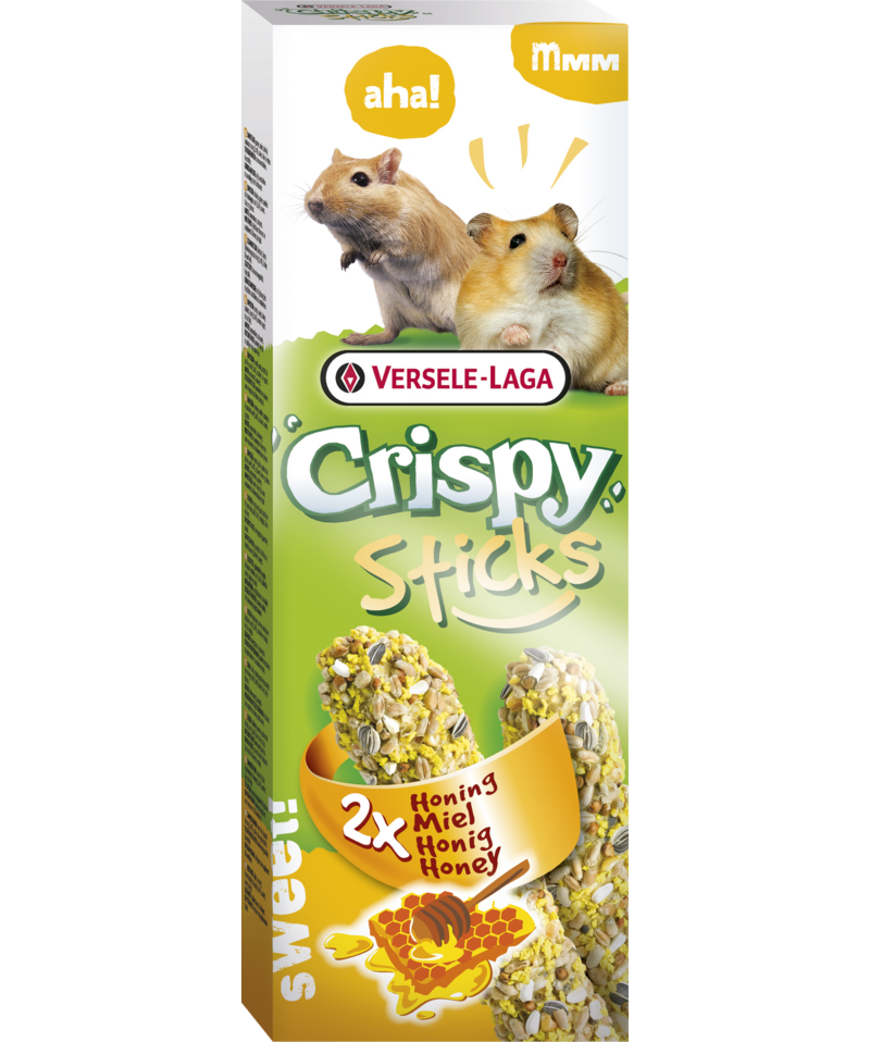 Versele-Laga - CrispySticks Hamsters-Gerbils Honning 2-pk. - Smådyr - SnacksPetXL