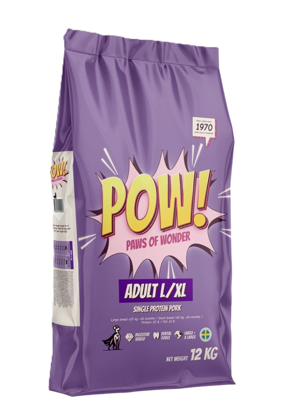 POW! Dog Adult Large / X-Large Svinekjøtt
