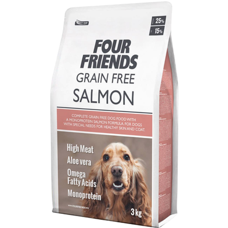 FourFriends Dog Grain Free Salmon - Derma Coat