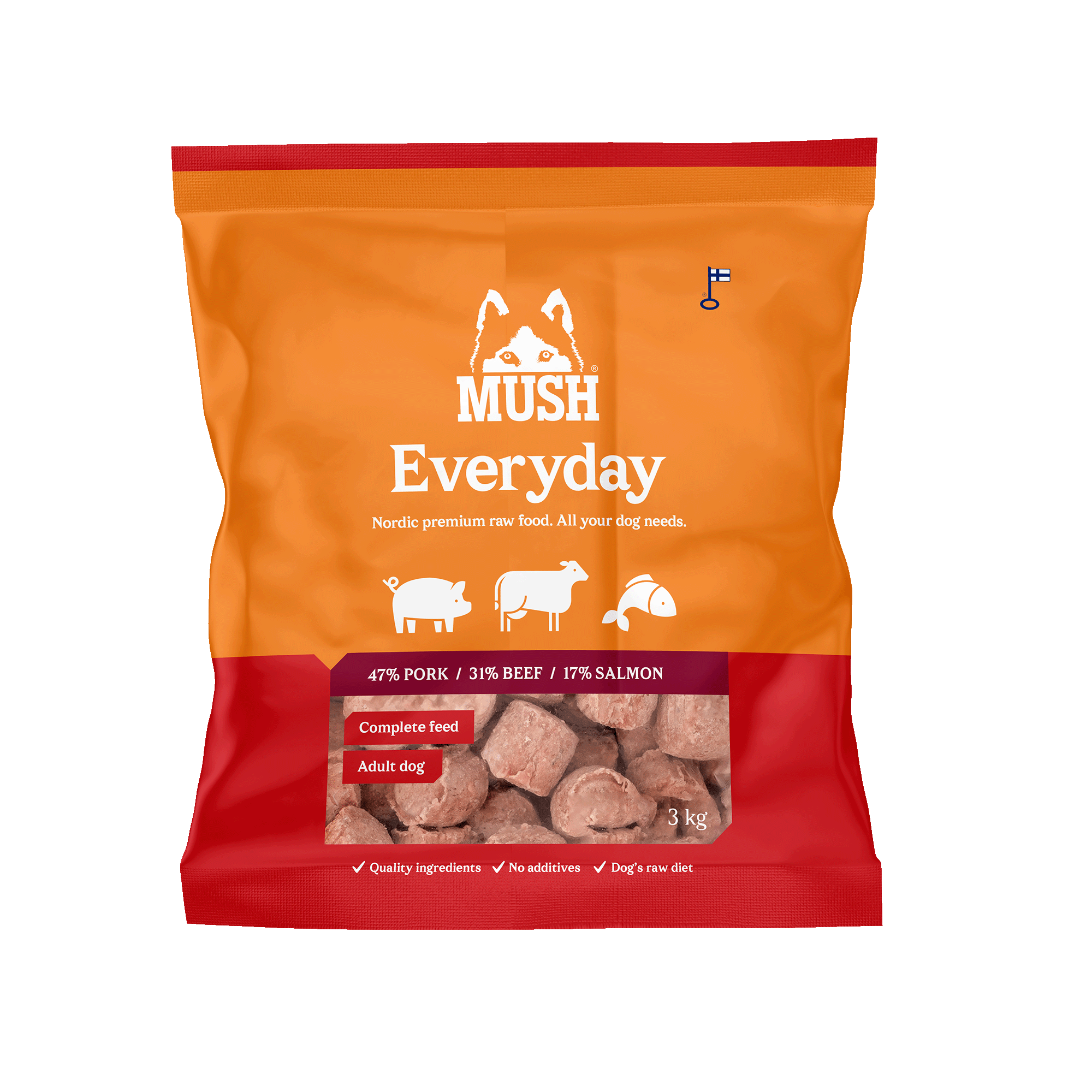 Mush Mush Everyday Svinekjøtt, Storfekjøtt, Laks