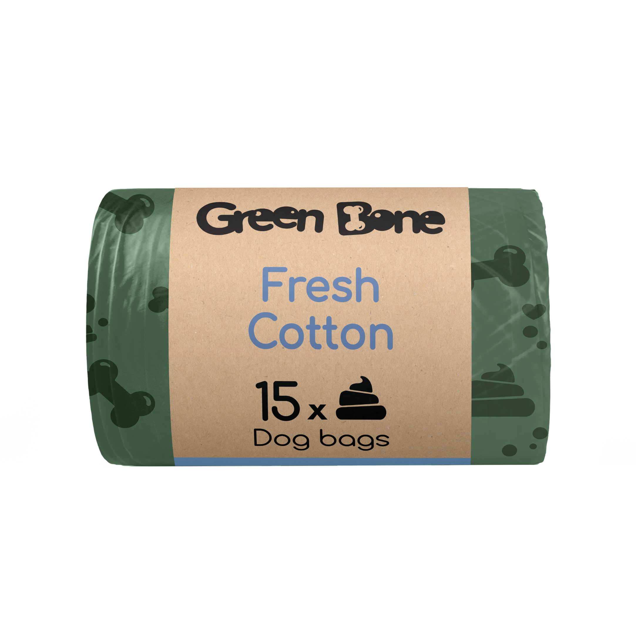 Green Bone Refill Fresh Cotton biodegradable dog bags