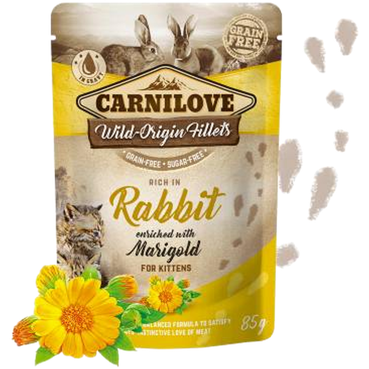 Kattepung Kanin beriket med ringblomst for kattunge 85g