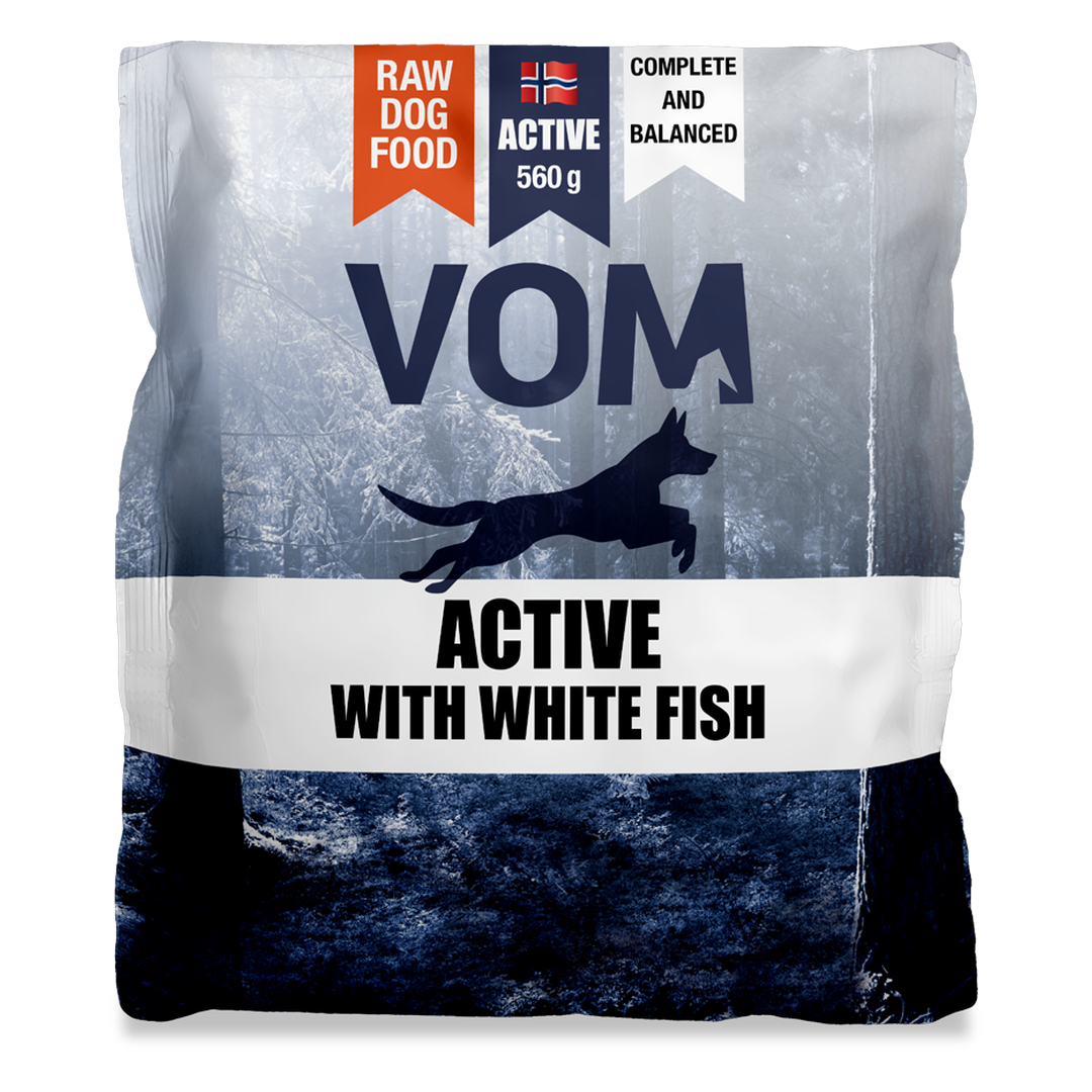 Vom og Hundemat Vom og Hundemat Ferskfôr Active White Fish Kjøttboller