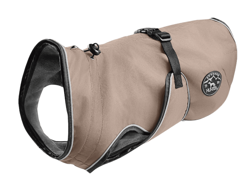 Dog Coat Uppsala 2in1 Detachable Lining Taupe 50 cm