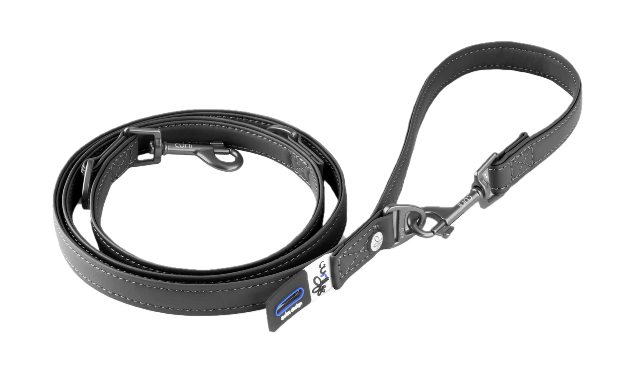 Curli Multilær Vegansk eplelær Svart Liten 1,5 x 160 cm