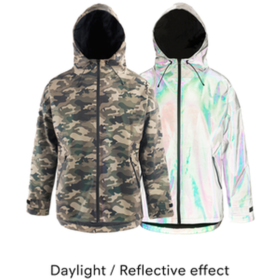 PAIKKA Human Visibility Raincoat Camo Xsmall