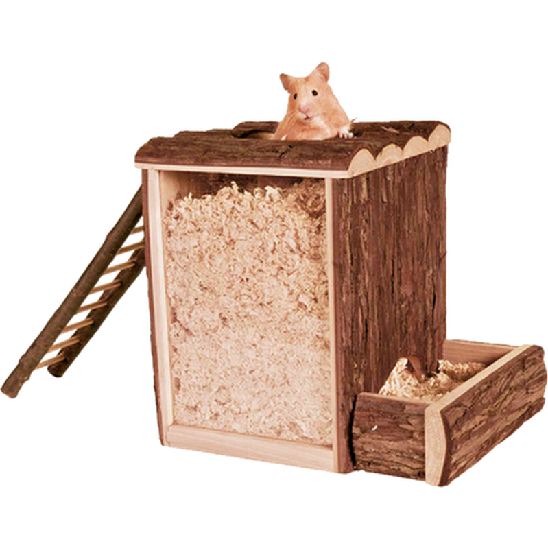 Trixie - Natural Living leke- og hyttetårn brun 25 x 24 x 20 cm - Smådyr - Bur og luftegård - SårpleiePetXL