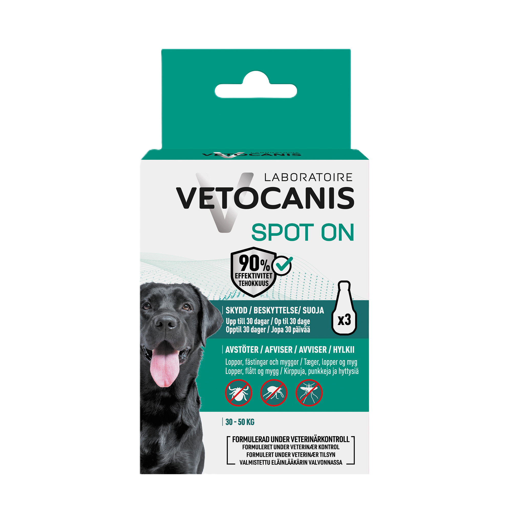 Vetocanis Anti-parasit Spot on Hund L, 3 x 3 ml