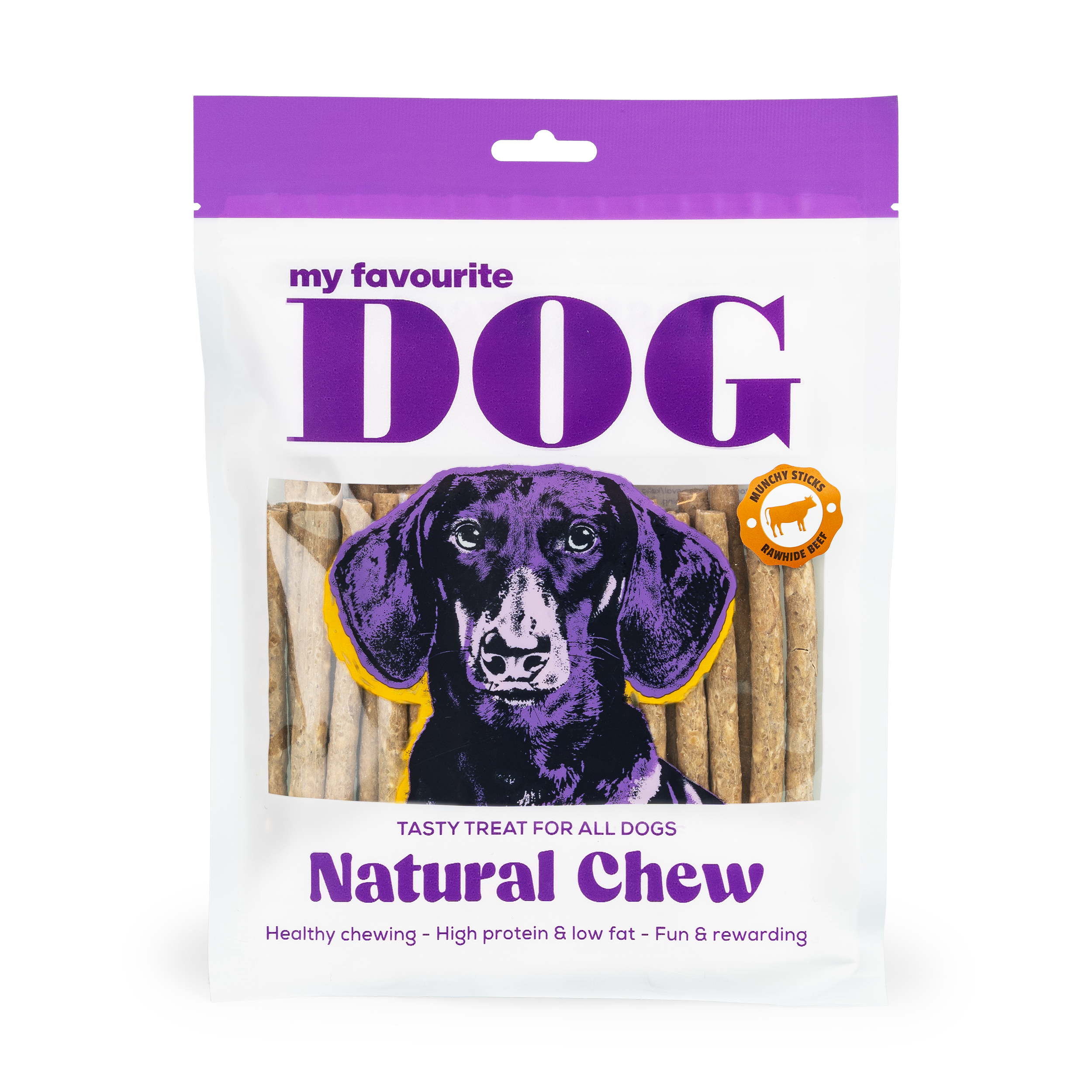 Munchy Sticks - Natural 8-9mm, 12,5 cm, 300 g, 30-pk.