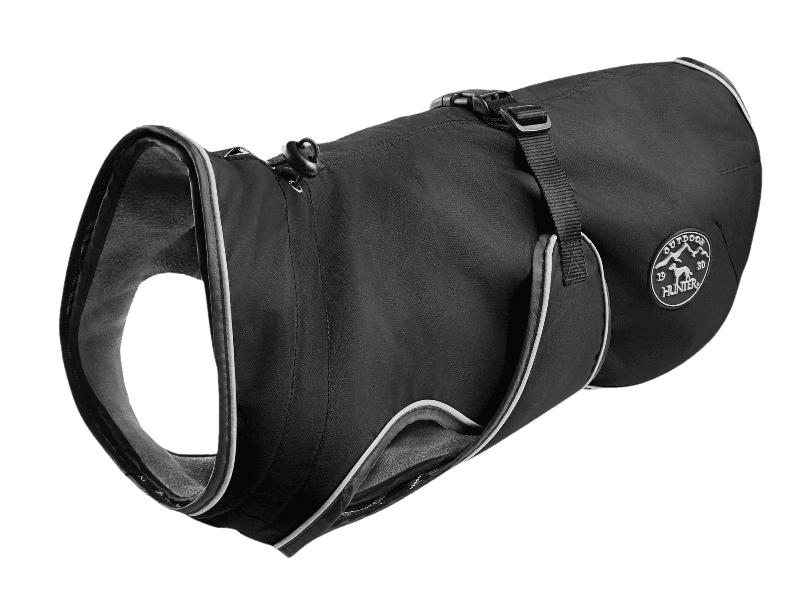 Dog Coat Uppsala 2in1 Detachable Lining Black 60 cm