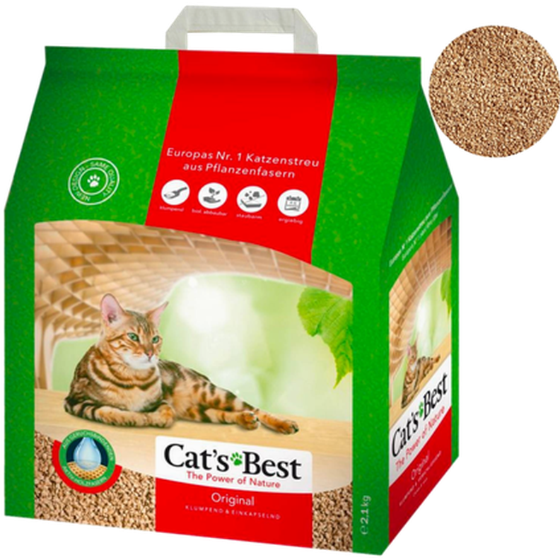 Cat's Best - Original Klumpende Kattesand Grønn 5 L - Katt - Toalett og kattesandPetXL