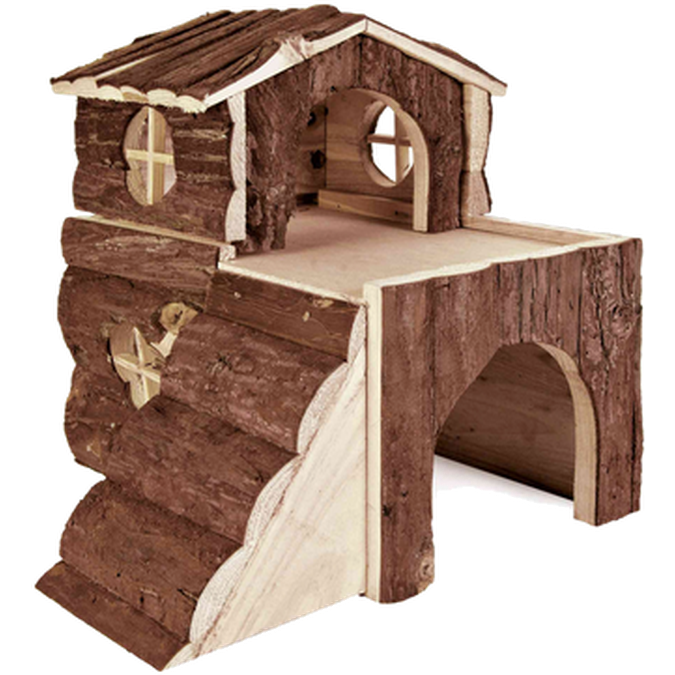 Natural Living Bjork House i naturlig tre Brun 31 x 28 x 29 cm