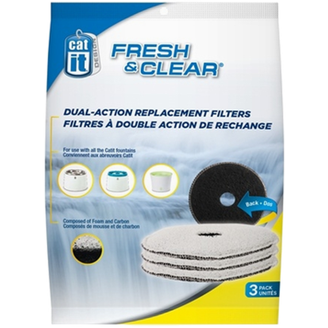 Fresh & Clear-erstatningsfiltre blå 3-pakning