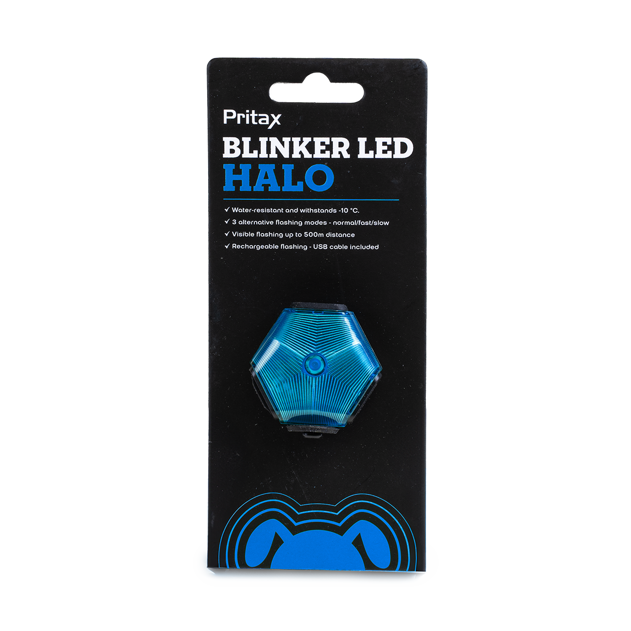Blinkende LED-halo, 5 cm, blå