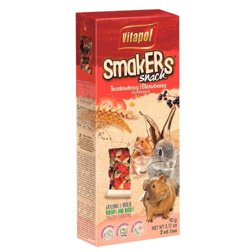 Vitapol - Smakers Gnager Jordbær 90 g - Smådyr - SnacksPetXL