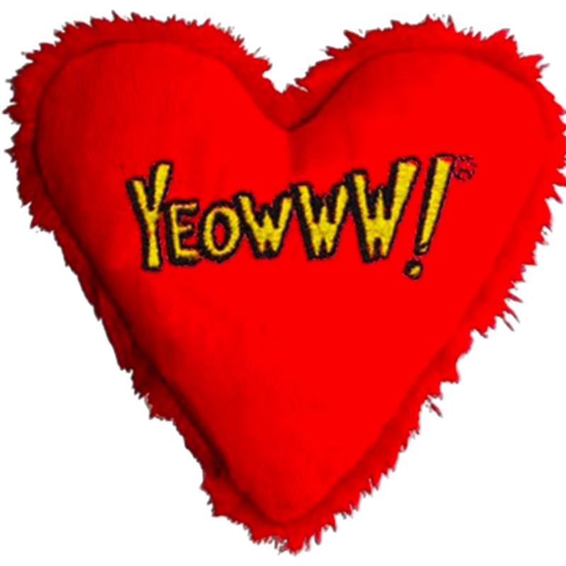 Catnip katteleketøy Hjerteattakk rød 11 cm