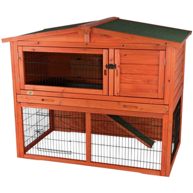 Trixie Natura smådyrbur med innhegning brun 124 x 102 x 78 cm