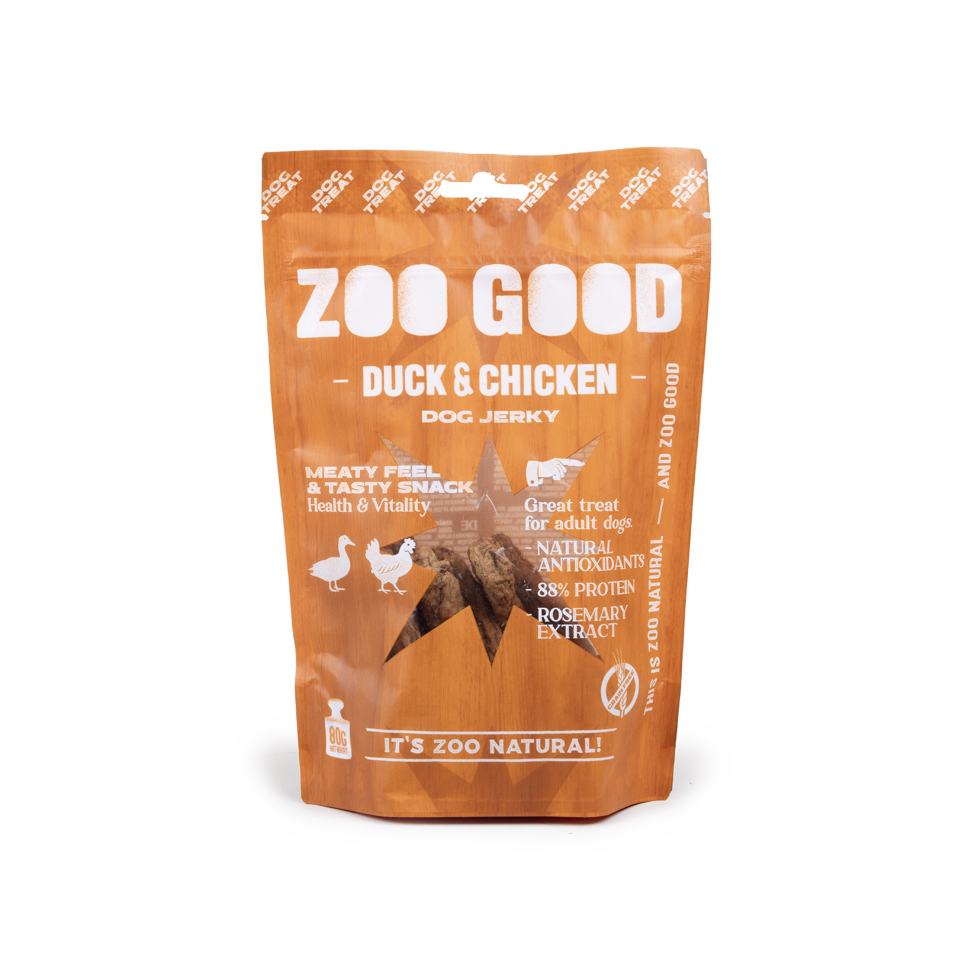 ZOO GOOD Tørket kjøtt - kylling og and 80 g