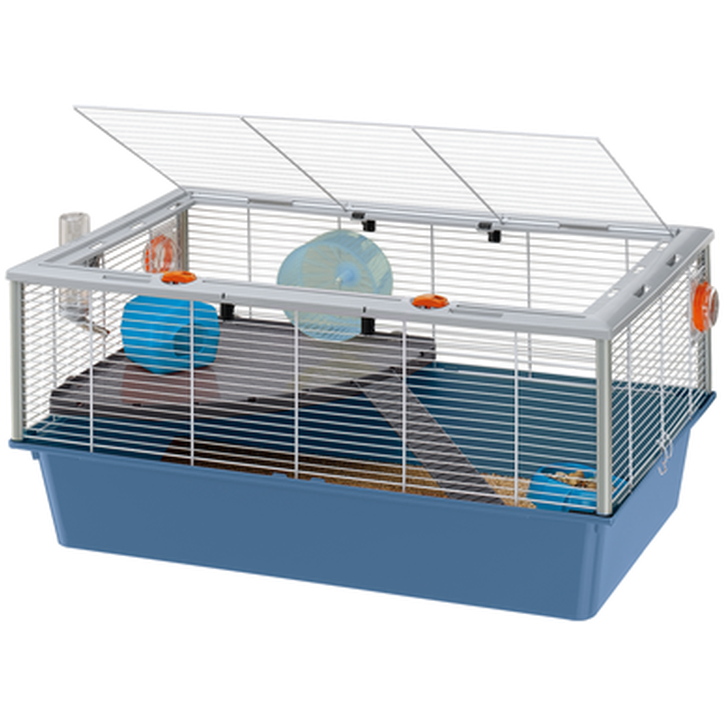 Criceti - Hamsterbur med åpningsbart tak Blå 78 x 48 x 39 cm
