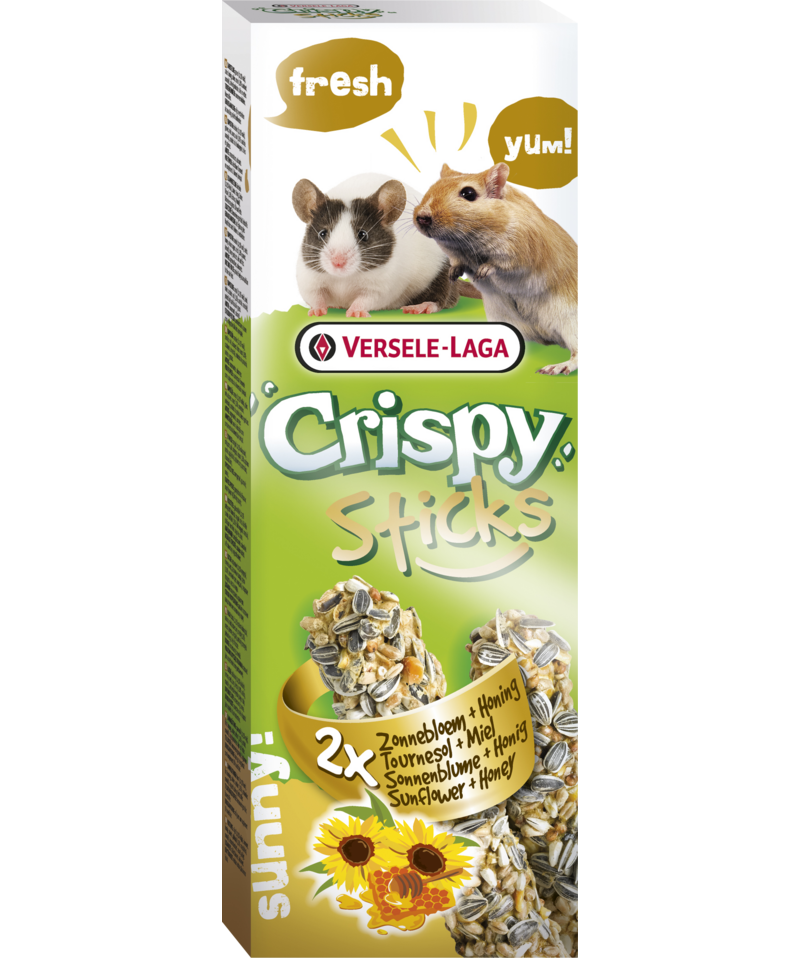 CrispySticks ørkenrotte-mus solsikke/honning 2-pk.