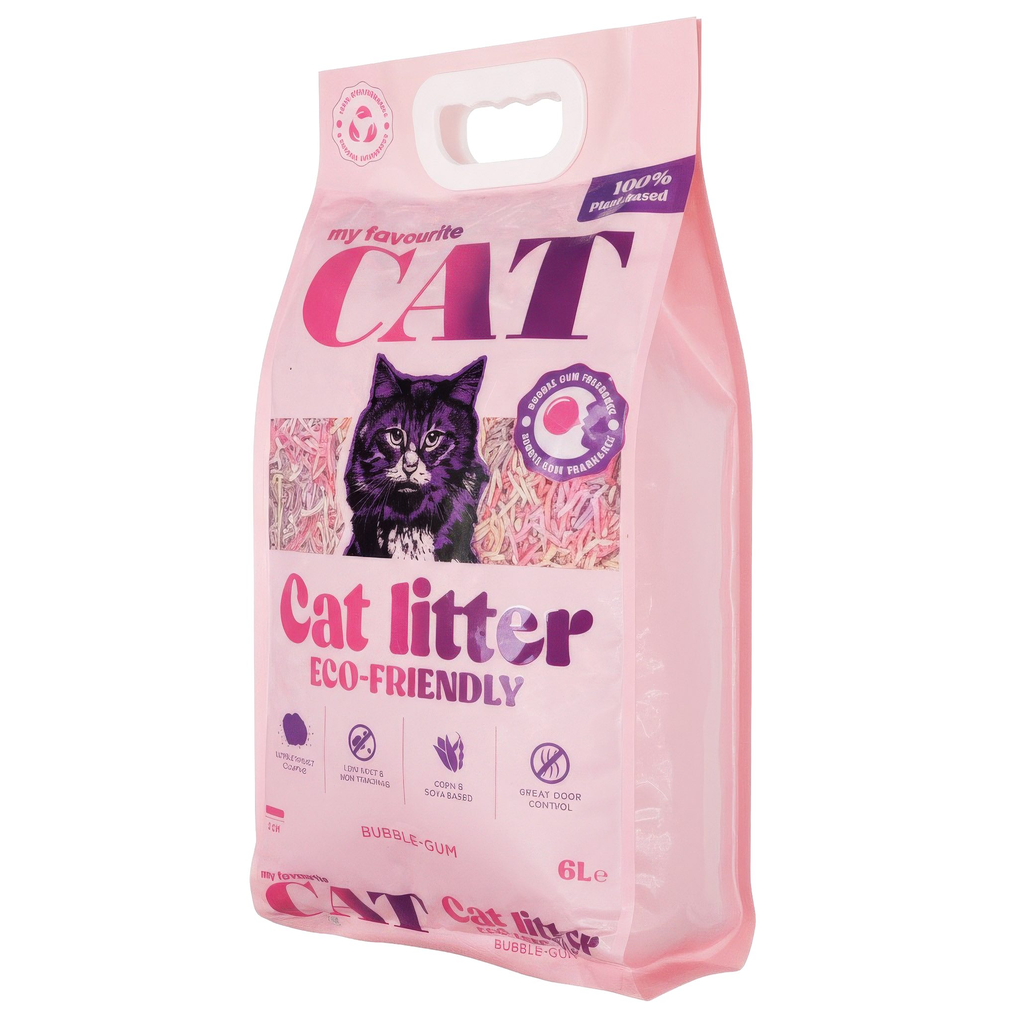 My favourite CAT Eco-Friendly Cat Litter - Bubble-gum