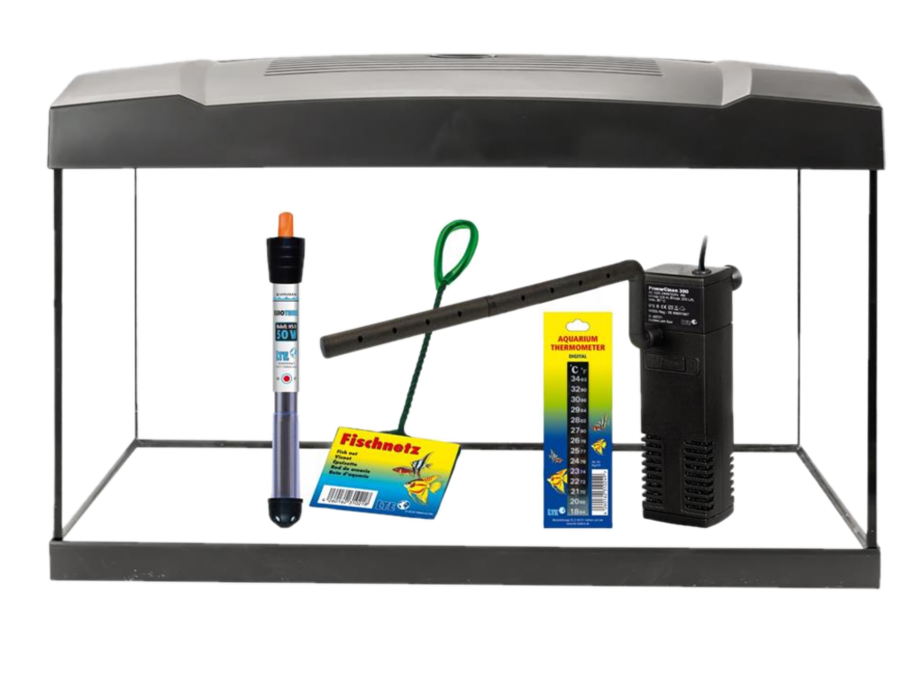 Aquaristik & Hobbebedarf - Startsett Akvarium 57 liter 6 Watt LED 60x30x36,50 cm - Fisk - AkvarierPetXL