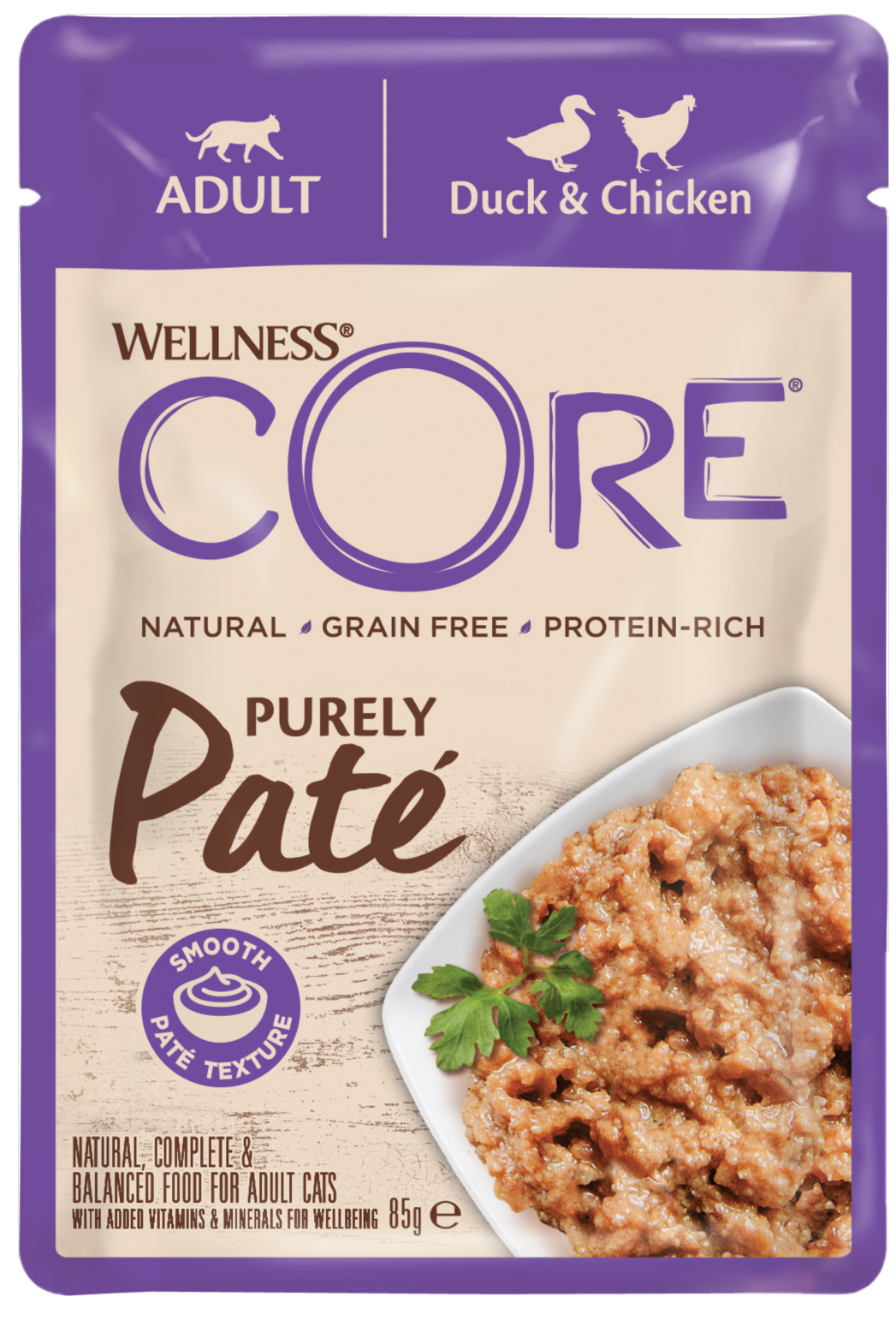 Ren kattepostei, And og kylling