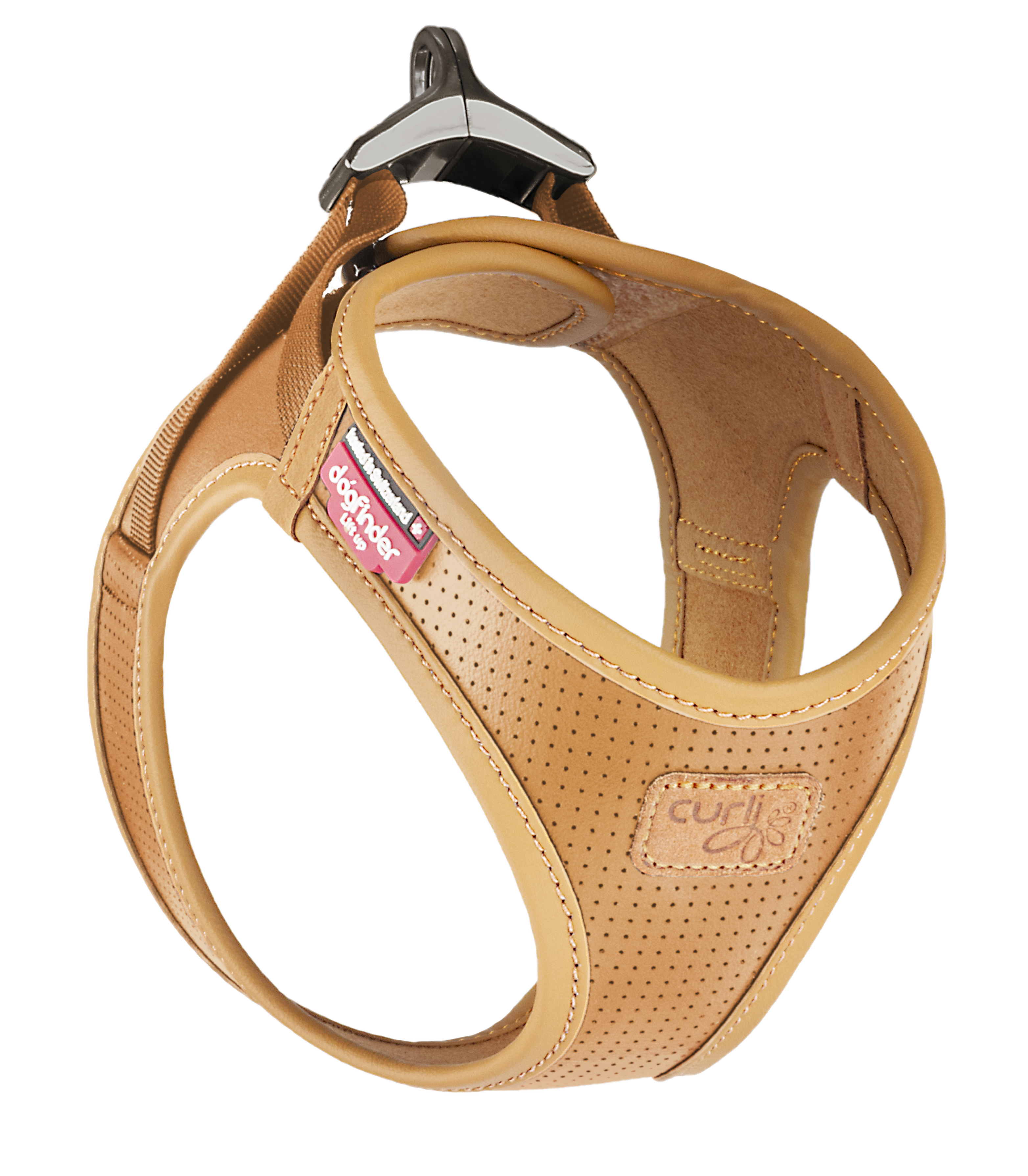 Curli Harness vegansk epleskinn brun