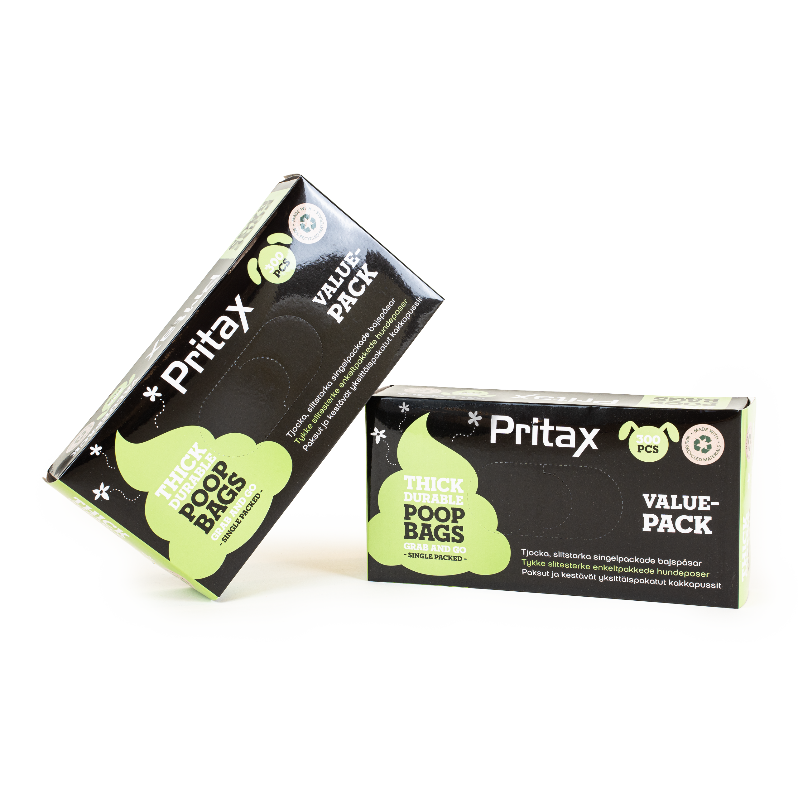 Bæsjeposer Value Pack Thick 300stk, 34x23cm, Svart