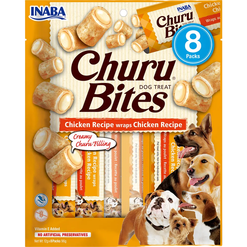 Churu Dog Bites Chicken Wraps 12 g x 8-pack