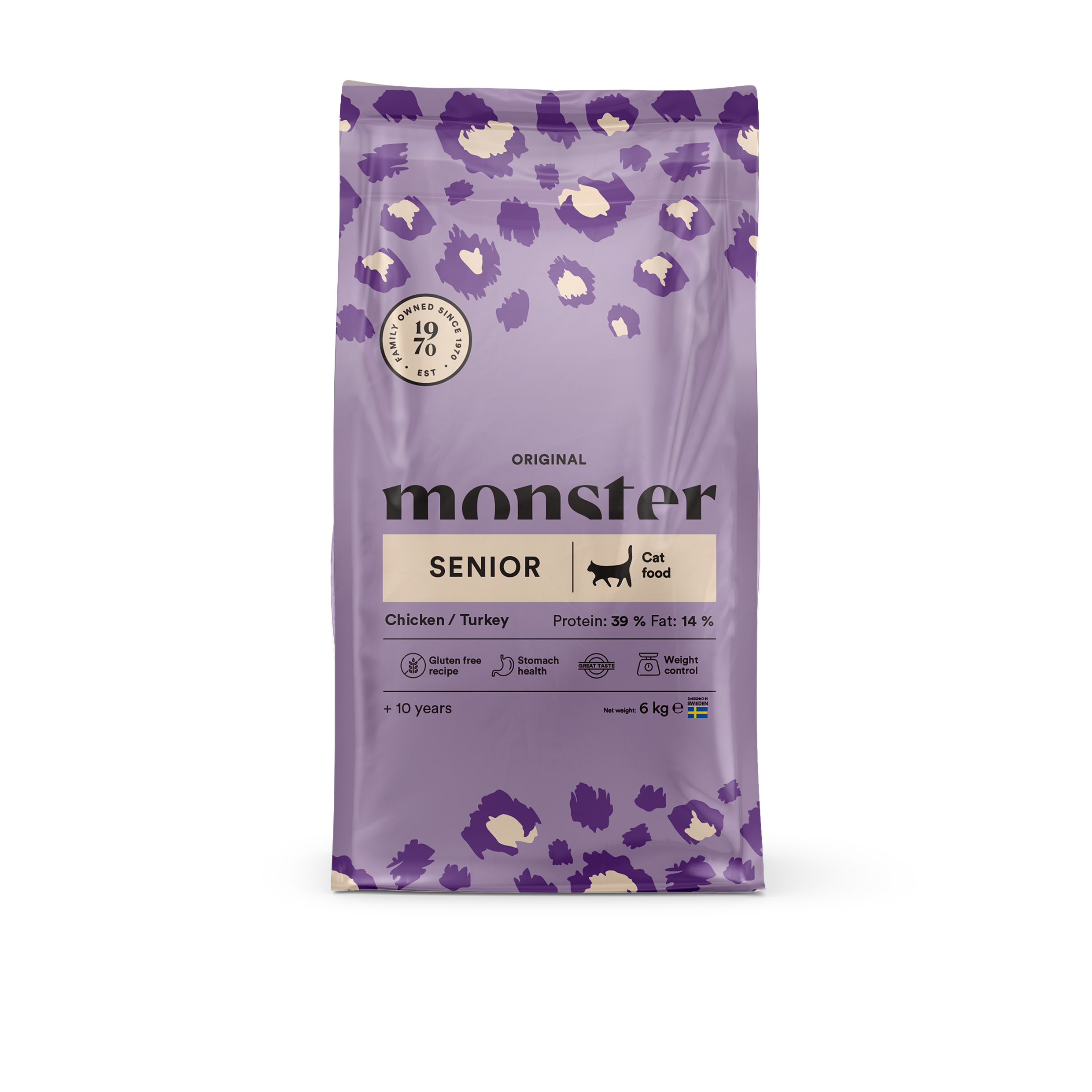 Monster Pet Food Cat Original Senior kylling/kalkun