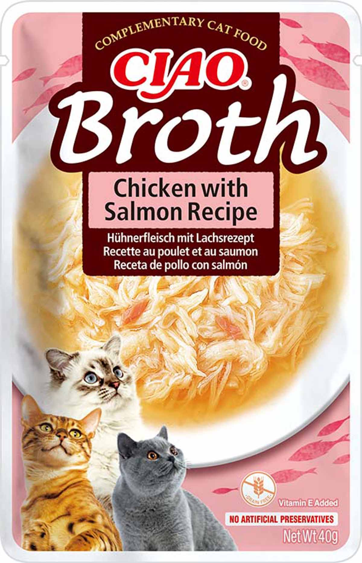 Chicken Broth With Chicken & Salmon